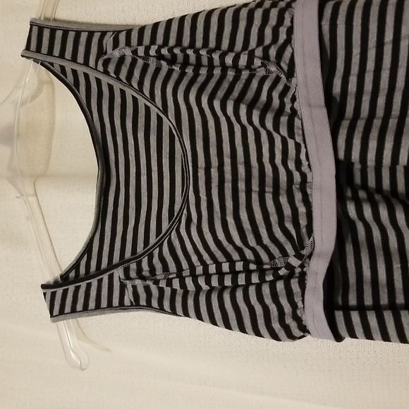 Motherhood maternity Breastfeeding PJ top gray and black stripe - size medium - Picture 5 of 6